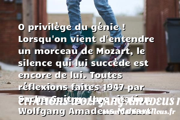 O privilège du génie ! - Citations Wolfgang Amadeus Mozart