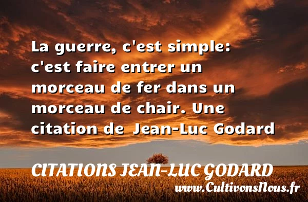 La guerre, c’est simple: c’est - Citations Jean-Luc Godard - Citation Dialogue - Citation simple