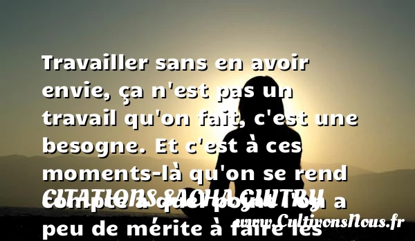 Travailler sans en avoir envie - Citations Sacha Guitry - Citation travail