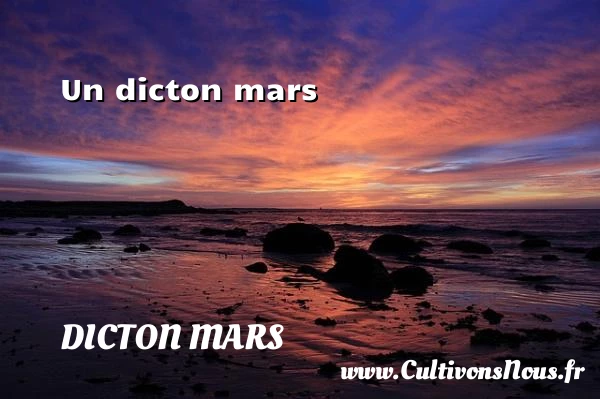  - Dicton mars
