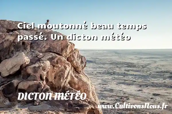Ciel moutonné beau temps passé. Un dicton météo DICTON MÉTÉO