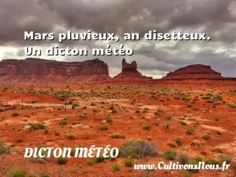 Mars pluvieux, an disetteux. Un dicton météo DICTON MÉTÉO