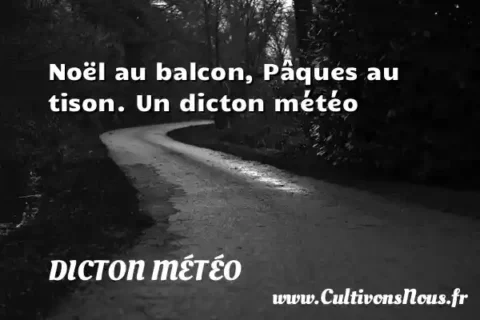 Noël au balcon, Pâques au tison. Un dicton météo DICTON MÉTÉO