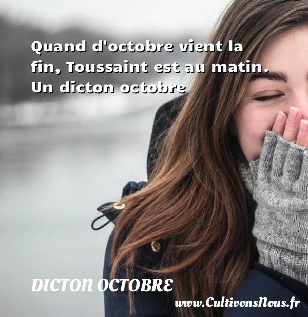 Quand d’octobre vient la fin, Toussaint est au - Dicton octobre