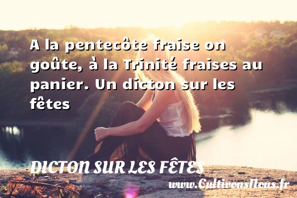 A la pentecôte fraise on goûte, à la - Dicton sur les fêtes