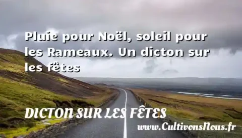 Pluie pour Noël, soleil pour les Rameaux. Un dicton sur les fêtes DICTON SUR LES FÊTES