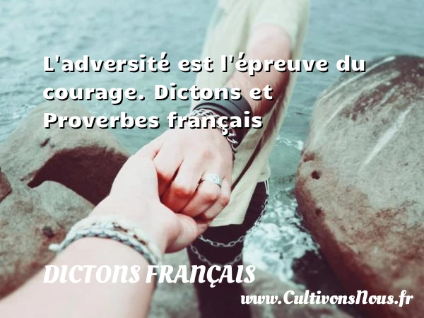 L’adversité est l’épreuve - Dictons français