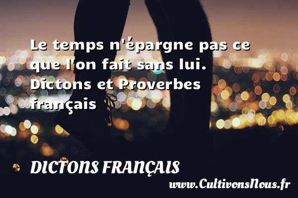 Le temps n’épargne pas ce - Dictons français