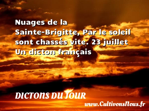Nuages de la - Dictons du jour