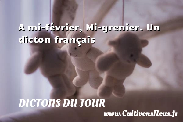 A mi-février, Mi-grenier. - Dictons du jour