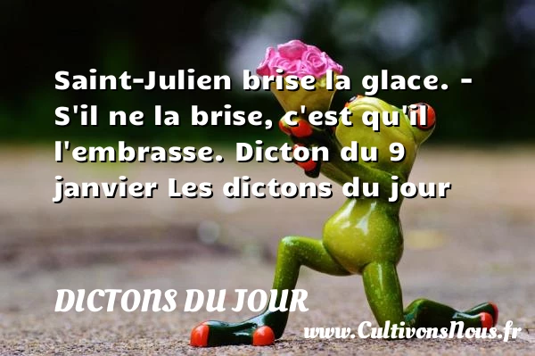 Saint-Julien brise la glace. - Dictons du jour