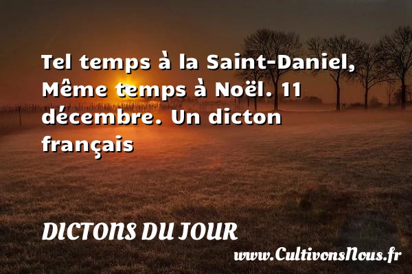 Tel temps à la Saint-Daniel, - Dictons du jour