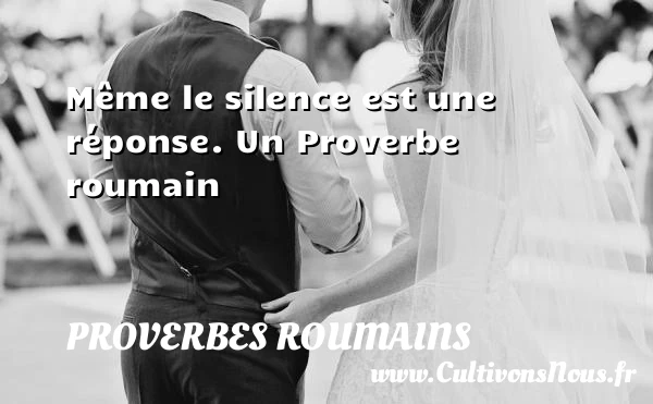Même le silence est une réponse. - Proverbes roumains - Proverbes fun - Proverbes philosophiques