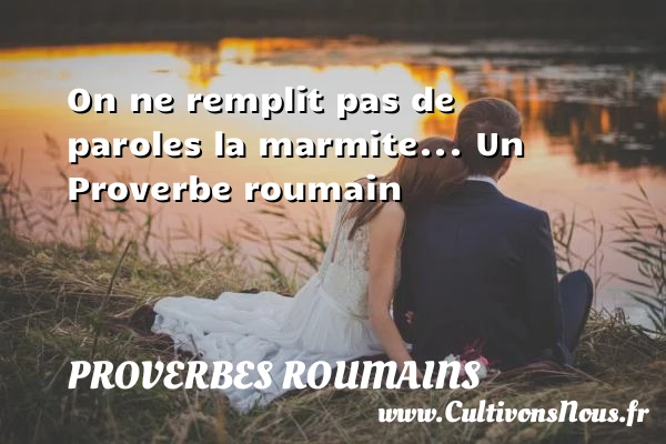 On ne remplit pas de paroles la marmite… - Proverbes roumains - Proverbes philosophiques