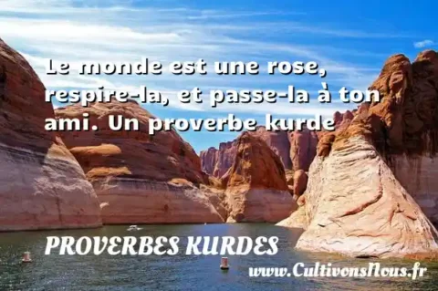 Le monde est une rose, respire-la, et passe-la à ton ami. Un proverbe kurde PROVERBES KURDES