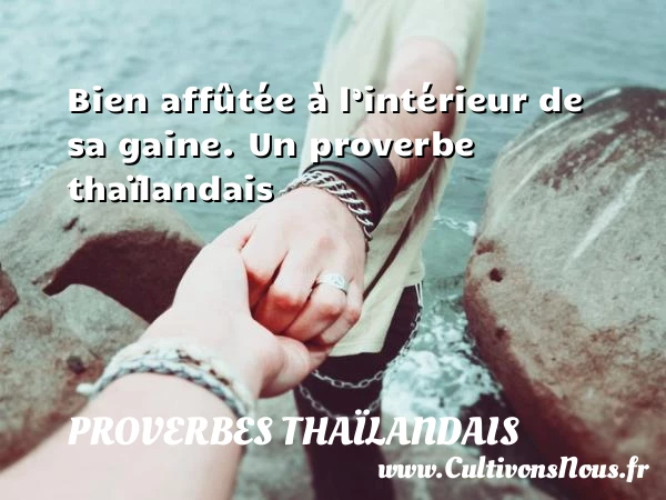 Bien affûtée à l’intérieur de sa gaine. - Proverbes thaïlandais