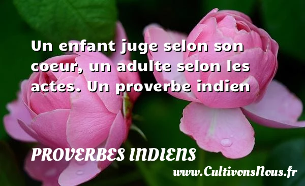 Un enfant juge - Proverbes indiens - proverbe enfant