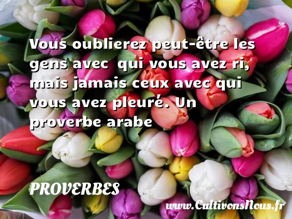 Vous oublierez - Proverbes - Proverbes arabes