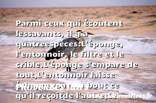 Parmi ceux qui écoutent les - Proverbes juifs