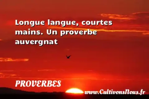 Longue langue, courtes mains. Un proverbe auvergnat PROVERBES