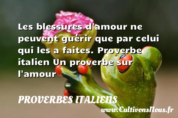 Les blessures d’amour - Proverbes italiens - Proverbe amour