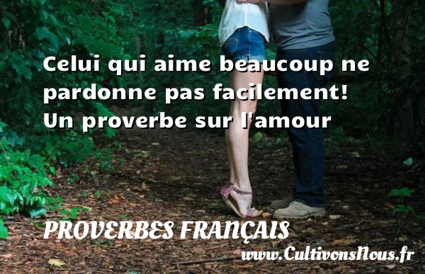 Celui qui aime beaucoup - Proverbes français - Proverbe amour