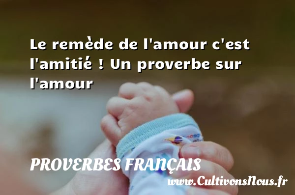 Le remède de l’amour - Proverbes français - Proverbe amour