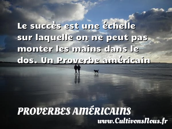 Le succès est une échelle sur laquelle on - Proverbes américains
