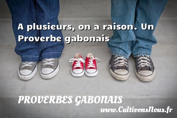 A plusieurs, on a raison. - Proverbes gabonais - Proverbes philosophiques