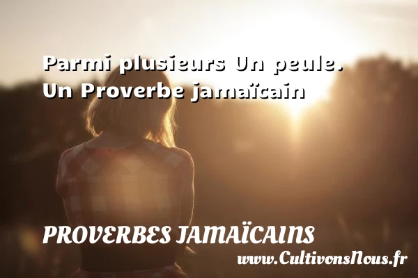 Parmi plusieurs Un peule. - Proverbes jamaïcains